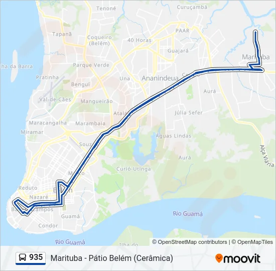 935 Bus Line Map