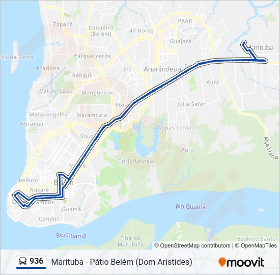936 Bus Line Map