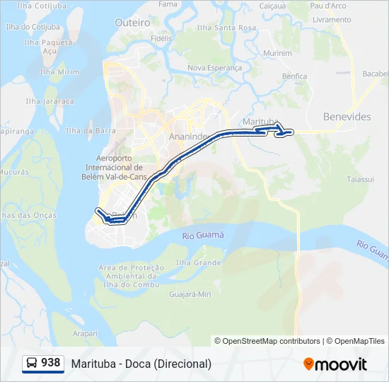 938 Bus Line Map