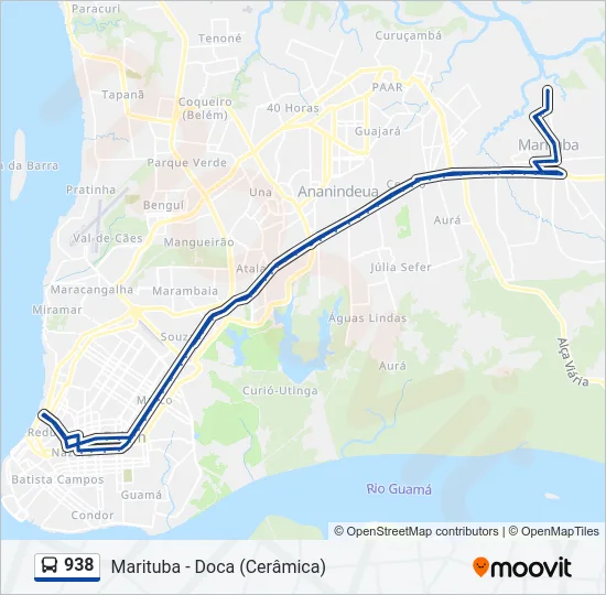 938 Bus Line Map