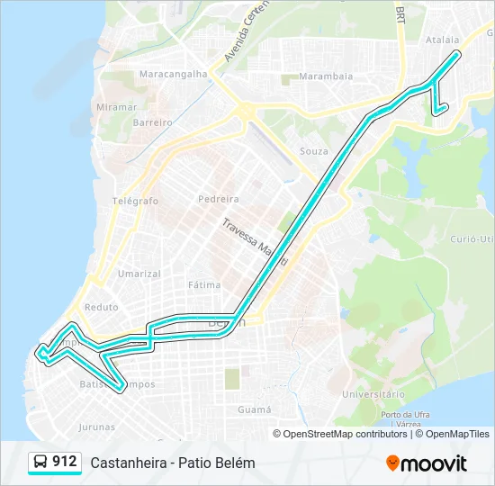 912 Bus Line Map