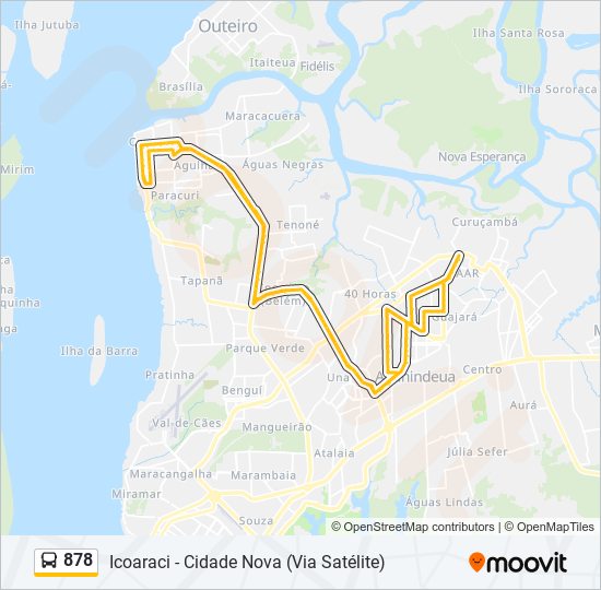 878 bus Line Map