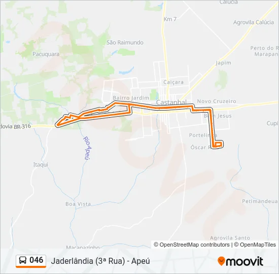046 Bus Line Map