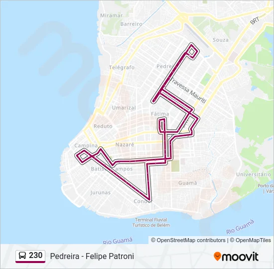 230 Bus Line Map
