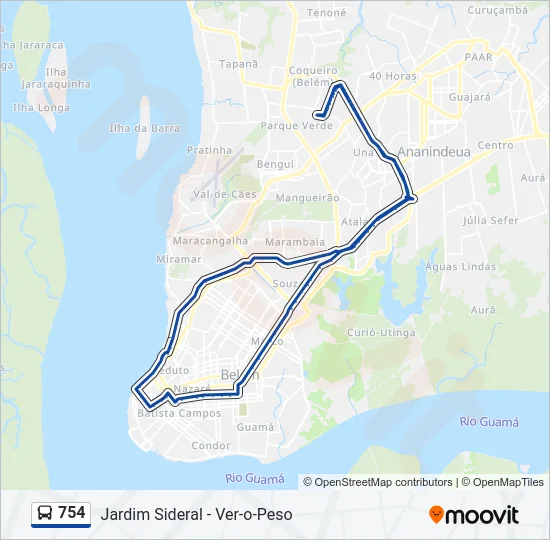 754 Bus Line Map
