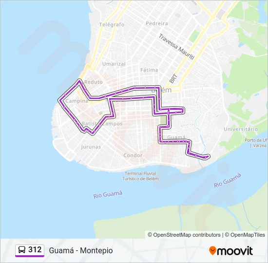 312 Bus Line Map