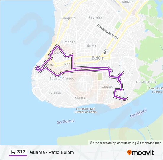 317 Bus Line Map