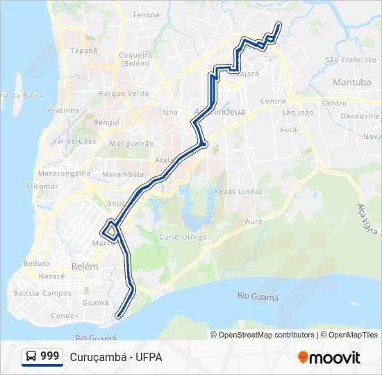 999 Route: Schedules, Stops & Maps - Curuçambá - UFPA (Updated)