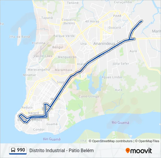 990 Bus Line Map