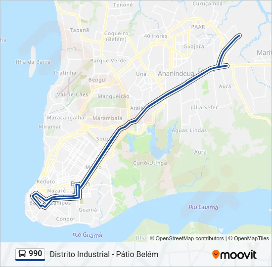 990 Bus Line Map