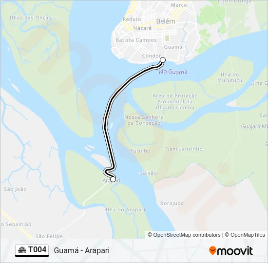 T004 Ferry Line Map