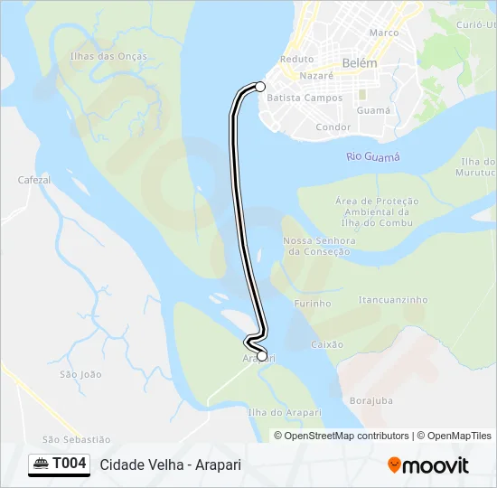 T004 Ferry Line Map