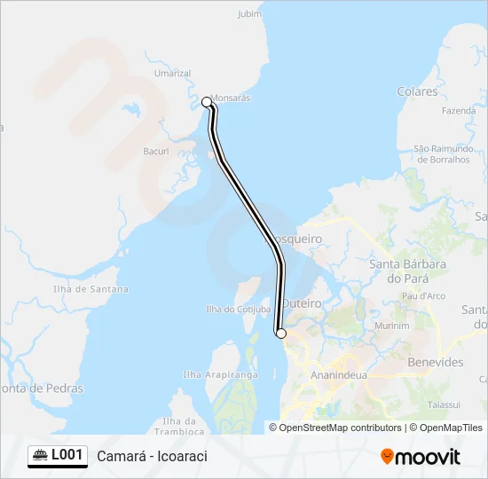 L001 Ferry Line Map