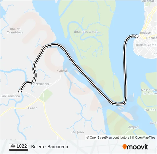 L022 Ferry Line Map
