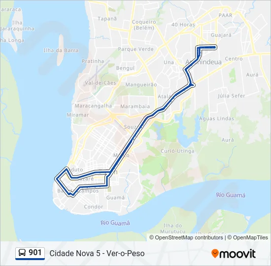 901 Bus Line Map