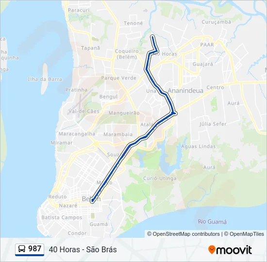 987 Bus Line Map