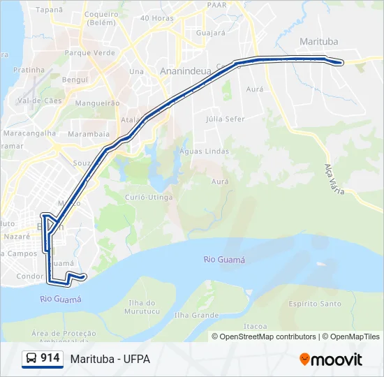 914 Bus Line Map