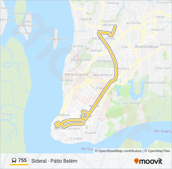 755 Bus Line Map