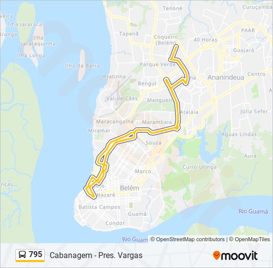 795 bus Line Map