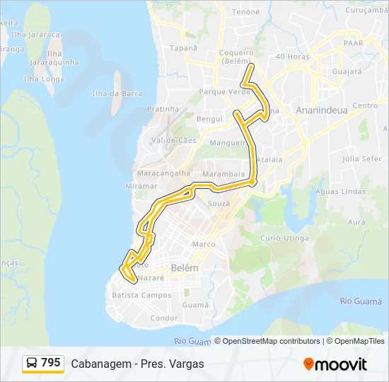 795 Bus Line Map