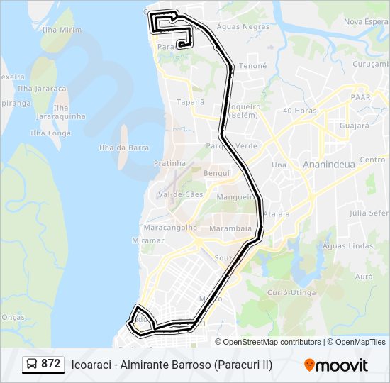 872 Bus Line Map