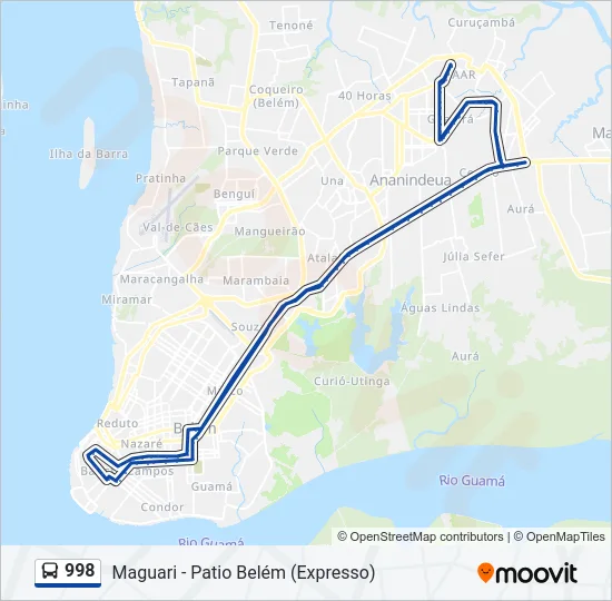 998 Bus Line Map