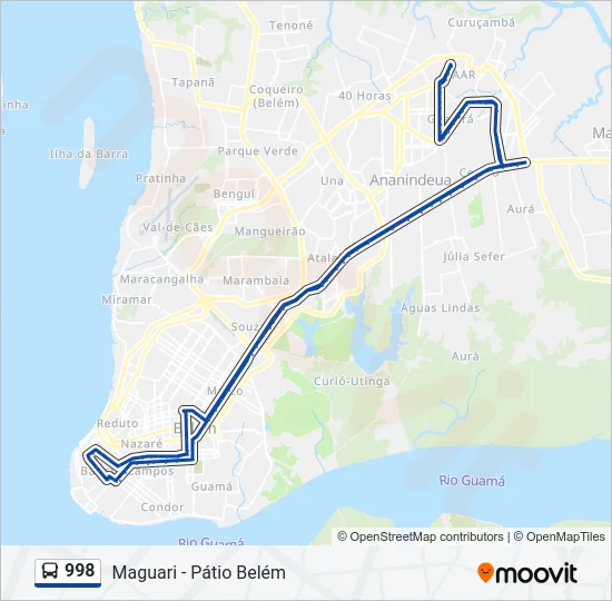 998 Bus Line Map