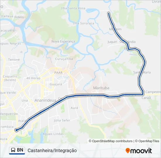 BN Bus Line Map