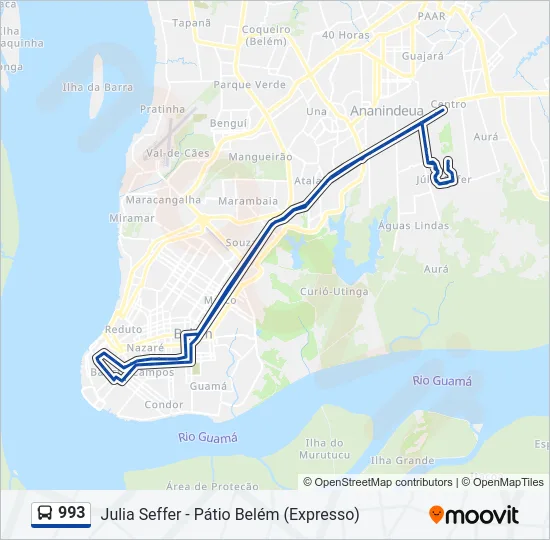 993 Bus Line Map