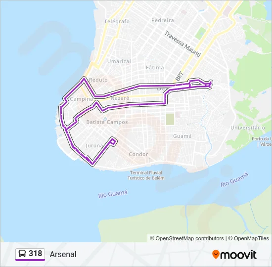 318 Bus Line Map