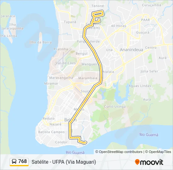 768 Bus Line Map