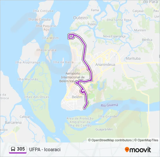 305 Bus Line Map