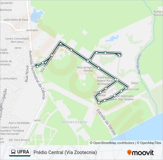 UFRA Bus Line Map