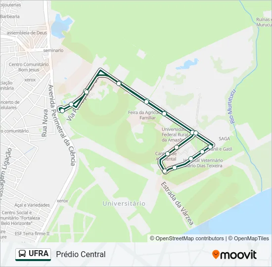 UFRA Bus Line Map