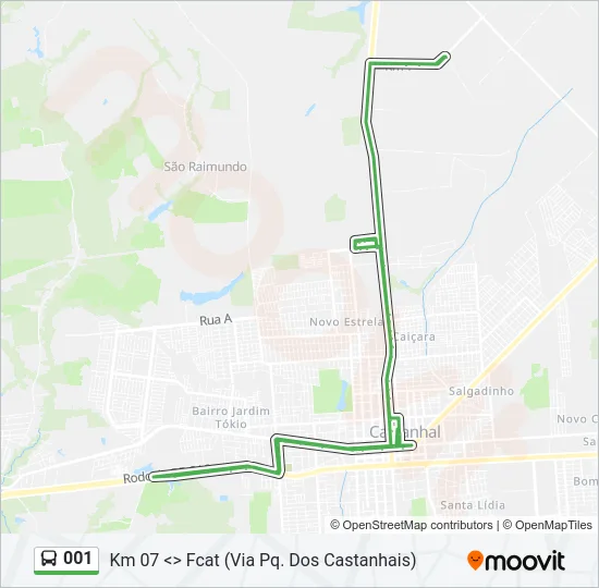 001 Bus Line Map