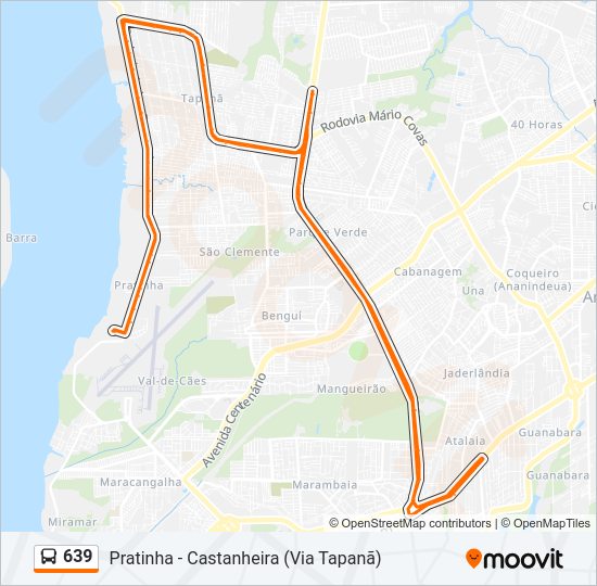 639 Bus Line Map