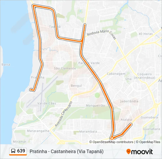 639 Bus Line Map