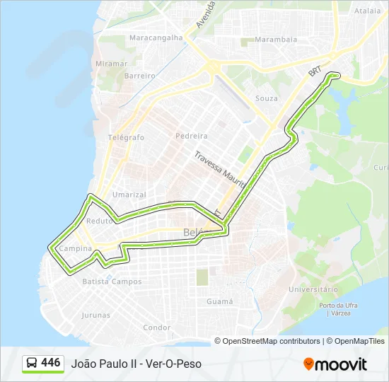 446 Bus Line Map