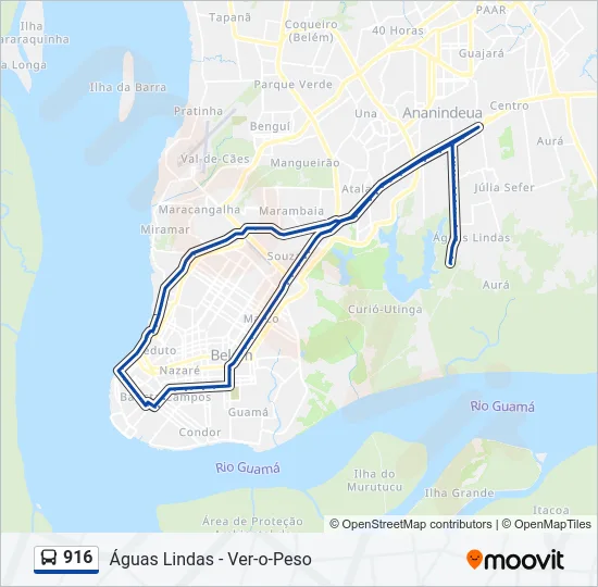 916 Bus Line Map