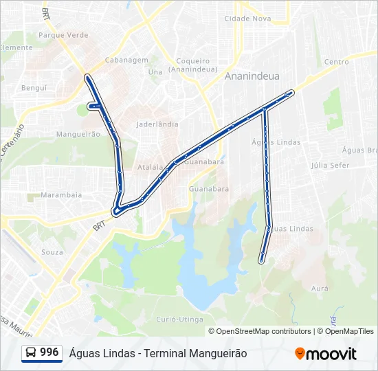 996 Bus Line Map