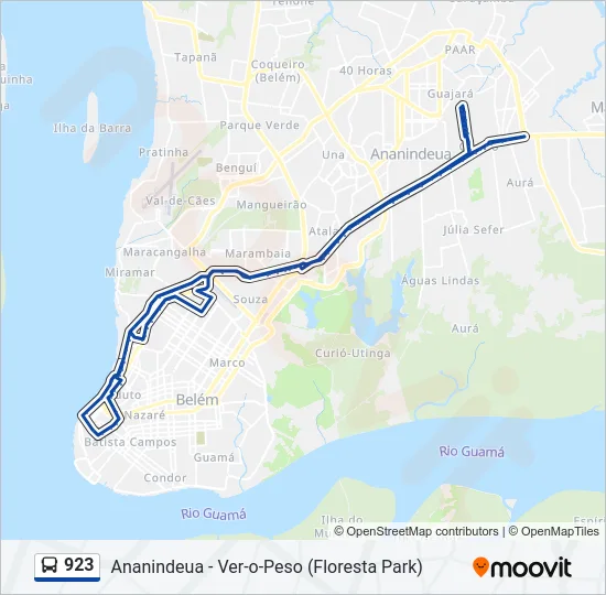 923 Bus Line Map