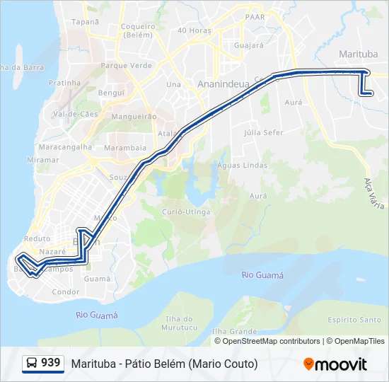 939 Bus Line Map