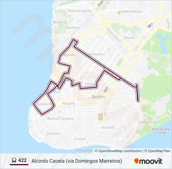 422 Bus Line Map