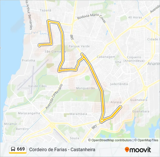 669 Bus Line Map