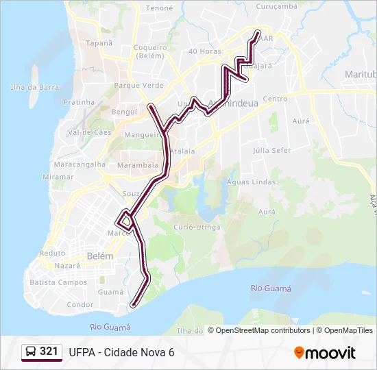 Mapa da linha 321 de 
