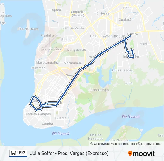 992 Bus Line Map