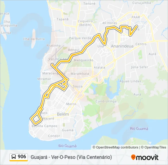 906 Bus Line Map