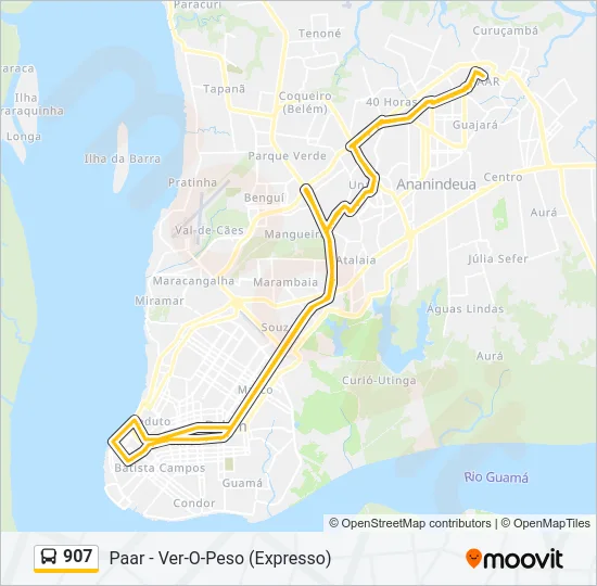 907 Bus Line Map