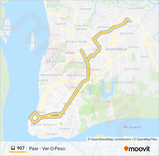907 Bus Line Map