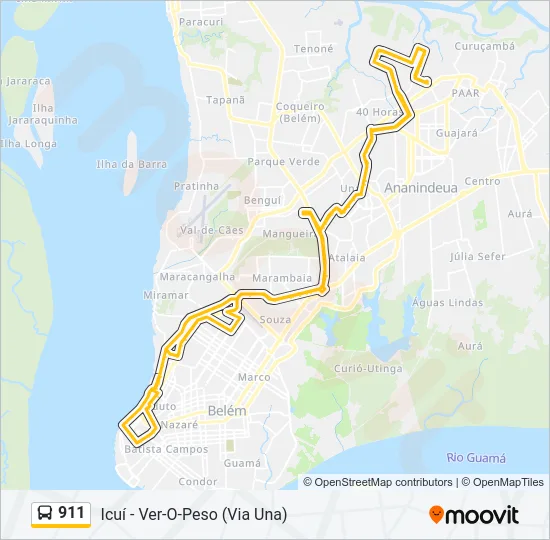 911 Bus Line Map